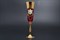 Набор фужеров для шампанского 180 мл Лепка красная U-R золотая ножка (6 шт) - фото 17723