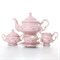 Чайный сервиз на 6 персон 17 предметов Соната Мелкие цветы Розовый фарфор - фото 17988