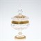 Конфетница с крышкой хрусталь с золотом Bohemia Max Crystal 15 см - фото 18213