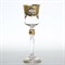 Набор рюмок для водки Bohemia Лепка прозрачная золотая ножка (6 штук) - фото 18504