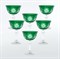 Набор бокалов для мартини зеленый Bohemia Цветной хрусталь 180 мл(6 шт) - фото 19449
