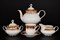 Чайный сервиз на 6 персон 15 предметов Констанция Рубин Золотой орнамент - фото 19517