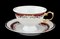 Набор чайных пар Thun Мария Луиза красная лилия 220 мл(6 пар) - фото 19549