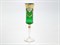 Набор фужеров для шампанского Лепка зеленая золотая ножка Bohemia Uhlir 180 мл(6 шт) - фото 20143