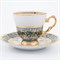 Набор кофейных пар Sterne porcelan Зеленый лист 140 мл (6 пар) - фото 20903