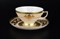 Набор чайных пар Falkenporzellan Alena 3D Creme Gold Constanza 220 мл (6 штук) - фото 21100