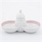 Прибор для специи двойной Thun Яна серый мрамор с розовым кантом - фото 21517