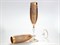 Свадебный набор из 2-х бокалов для шампанского Bohemia лепка золотая E-S - фото 21620