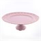 Блюдо овальное на ножке Leander Соната мелкие цветы розовый фарфор 36 см - фото 22131