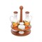 Набор для специй NUOVA CER Апельсин 5 предметов (2 бутылки для масла+солонка+перечница на подставке) - фото 26176