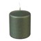 Свеча классическая Adpal 7/5,8 см металлик оливковый - фото 28650