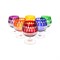 Набор бокалов для бренди Цветной хрусталь 250мл(6 шт) - фото 31070