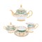 Чайный сервиз на 6 персон Queen's Crown Зеленый лист 15 предметов - фото 31194