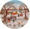 Тарелка настенная 19 см; декор "Сельские мотивы, Зима" - фото 39589