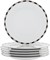 Набор тарелок десертная "Opal" 17 см 6 штук; декор "Платиновые пластинки"; отводка платина - фото 40118