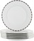 Набор тарелок мелкая "Opal" 25 см 6 штук; декор "Платиновые пластинки"; отводка платина - фото 40124