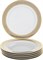 Набор тарелок десертная 21 см 6 штук; "Opal" декор "Широкий кант платина, золото" - фото 40156