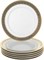 Набор тарелок мелкая 25 см 6 штук; "Opal" декор "Широкий кант платина, золото" - фото 40158