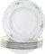 Набор тарелок глубокая 23 см  6 штук; "Constance", декор "Серый орнамент, отводка платина" - фото 41194
