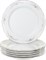 Набор тарелок мелкая 24 см 6 штук; "Constance", декор "Серый орнамент, отводка платина" - фото 41200
