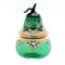 Конфетница с крышкой Star Crystal Лепка зеленая 20,5см - фото 47724