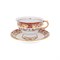 Набор чайных пар Queen's Crown Aristokrat Лист красный 220 мл (6 пар) - фото 49097