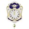Часы настенные 25 см с маятником "Кобальт, мелкие цветы" Якубов дизайн Leander - фото 51536