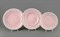 Набор тарелок на 6 персон "Белый узор, Соната" розовый фарфор Leander 18 предметов - фото 51982