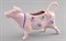 Сливочник "Коровка" 70 мл синие цветы Leander розовый фарфор - фото 52484