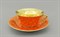 Кофейная пара 100 мл "Золотые цветы" оранжевая Виндзор Leander - фото 52769