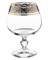 Набор бокалов для бренди "STERNA" 250 мл "Панто платина, отводка золото" Crystalite Bohemia (6 штук) - фото 53083