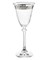 Набор бокалов для белого вина "ASIO" 185 мл "Панто, платиновая полоса, отводка платина" Crystalite Bohemia (6 штук) - фото 53110