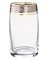 Набор стаканов для воды "PAVO" 250 мл "Панто платина, отводка золото" Crystalite Bohemia (6 штук) - фото 53306