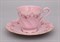 Кофейная пара 150 мл "Мелкие цветы" розовый фарфор Leander - фото 56816