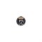 Свеча круглая Adpal Gold ring диаметр 8 см лакированный черный - фото 59225