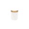 Свеча Adpal Gold ring 10/7 см лакированный белый - фото 59227