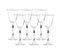 Набор бокалов для красного вина "PARUS" 250 мл "Отводка платина, платиновый шар" Crystalite Bohemia (6 штук) - фото 64531