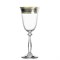 Набор бокалов для вина Анжела 185 мл (6 штук), декор "Панто платина, золото" Crystalex - фото 67515