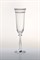 Набор бокалов для шампанского Анжела 190 мл (6 штук), декор "Отводка платина, цветочный узор" Crystalex - фото 67524