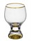 Набор бокалов для вина Джина 230 мл (6 штук); декор"Отводка золото, дно золотое" Crystalex - фото 67946