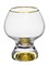 Набор бокалов для бренди Джина 250 мл (6 штук); декор"Отводка золото, дно золотое" Crystalex - фото 67947