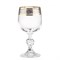 Набор бокалов для вина Клаудия 190 мл (6 штук), декор "Панто платина, золото" Crystalex - фото 68299