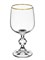 Набор бокалов для вина Клаудия 230 мл (6 штук), декор "Отводка золото" Crystalex - фото 68324