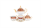 Чайный сервиз на 6 персон Queen's Crown Aristokrat Лист красный 15 предметов - фото 71549
