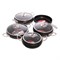 Набор посуды с а/п покрытием Repast Elite Royal Silver 9 пр. чёрный - фото 76392