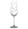 Набор бокалов для шампанского Жизель 190 мл (6 шт), декор "COOKIES" CRYSTALEX - фото 80788