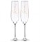 Набор бокалов для шампанского Виола 190 мл (2 штуки) декор "STRING" золото Crystalex - фото 82920