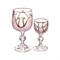 Набор фужеров Тюльпан розовый Crystalex Bohemia 18 предметов (бокалы для вина 230 мл, фужеры для шампанского 180 мл, рюмки 50 мл) - фото 85326