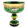 Конфетница на ножке (01423) 14 см, зеленая лепка 000034 - фото 93874