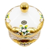 Конфетница Доза с крышкой 24 см, белая лепка 000041 - фото 93878
